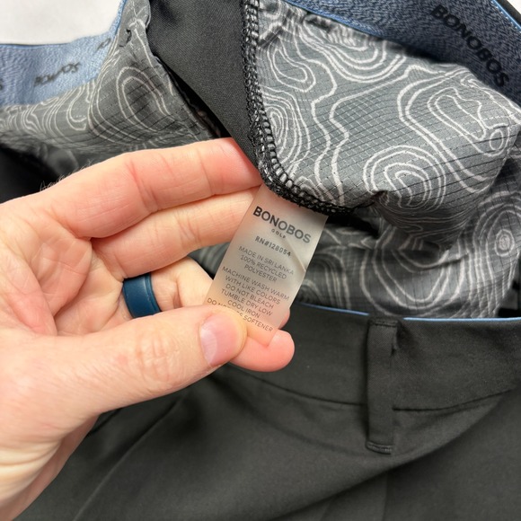 Bonobos Golf Pants Men 34x32 Black Chino Stretch Performance Preppy Straight Leg - Picture 5 of 11